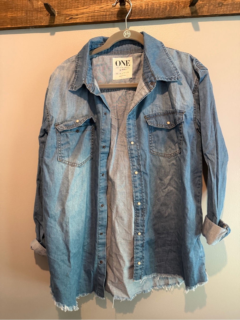 One Teaspoon Medium Blue Denim Button-Down Shirt